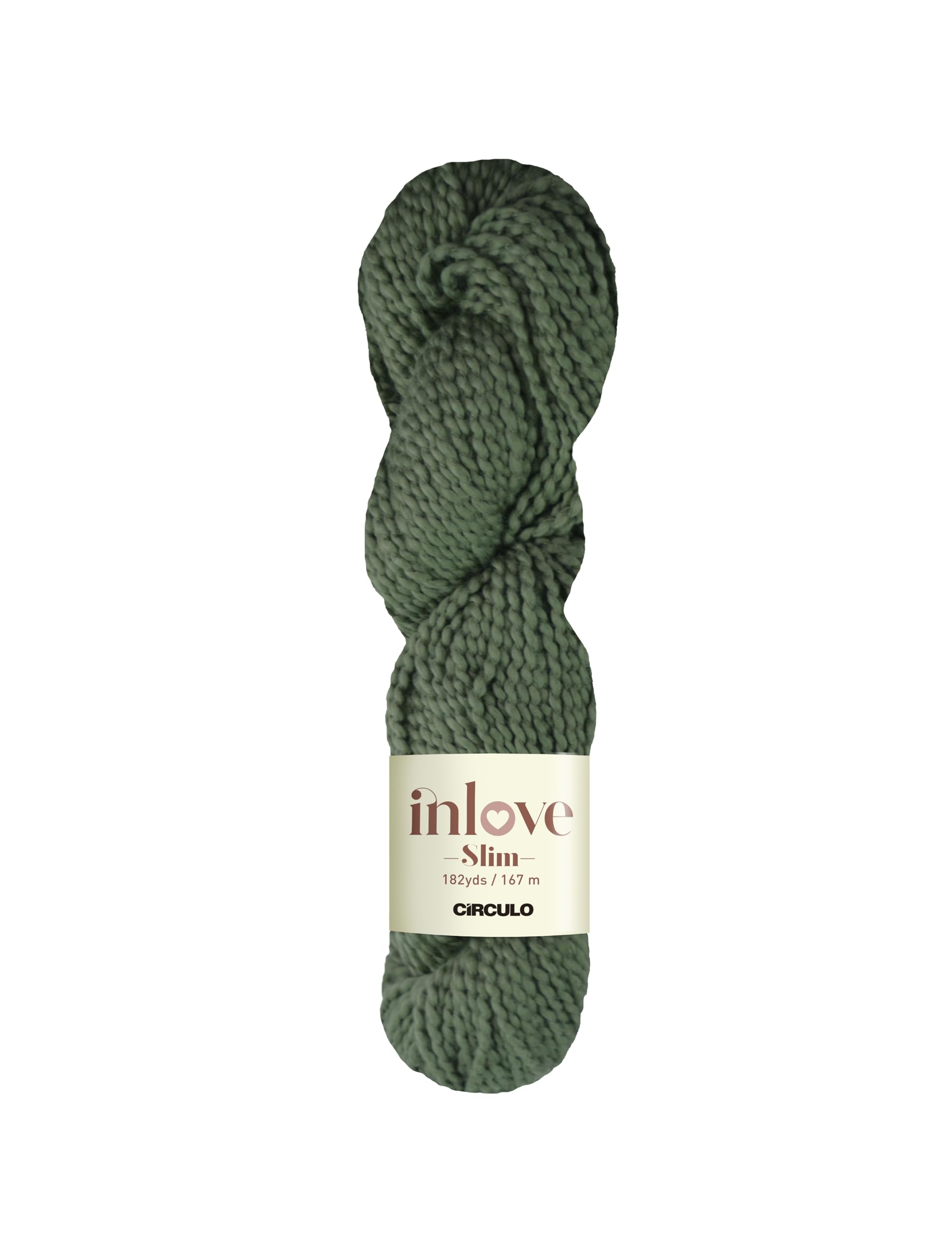 Circulo Inlove Slim Yarn DK Weight Soft Baby Cotton for Crochet & Knitting - Color 5368 - Moss