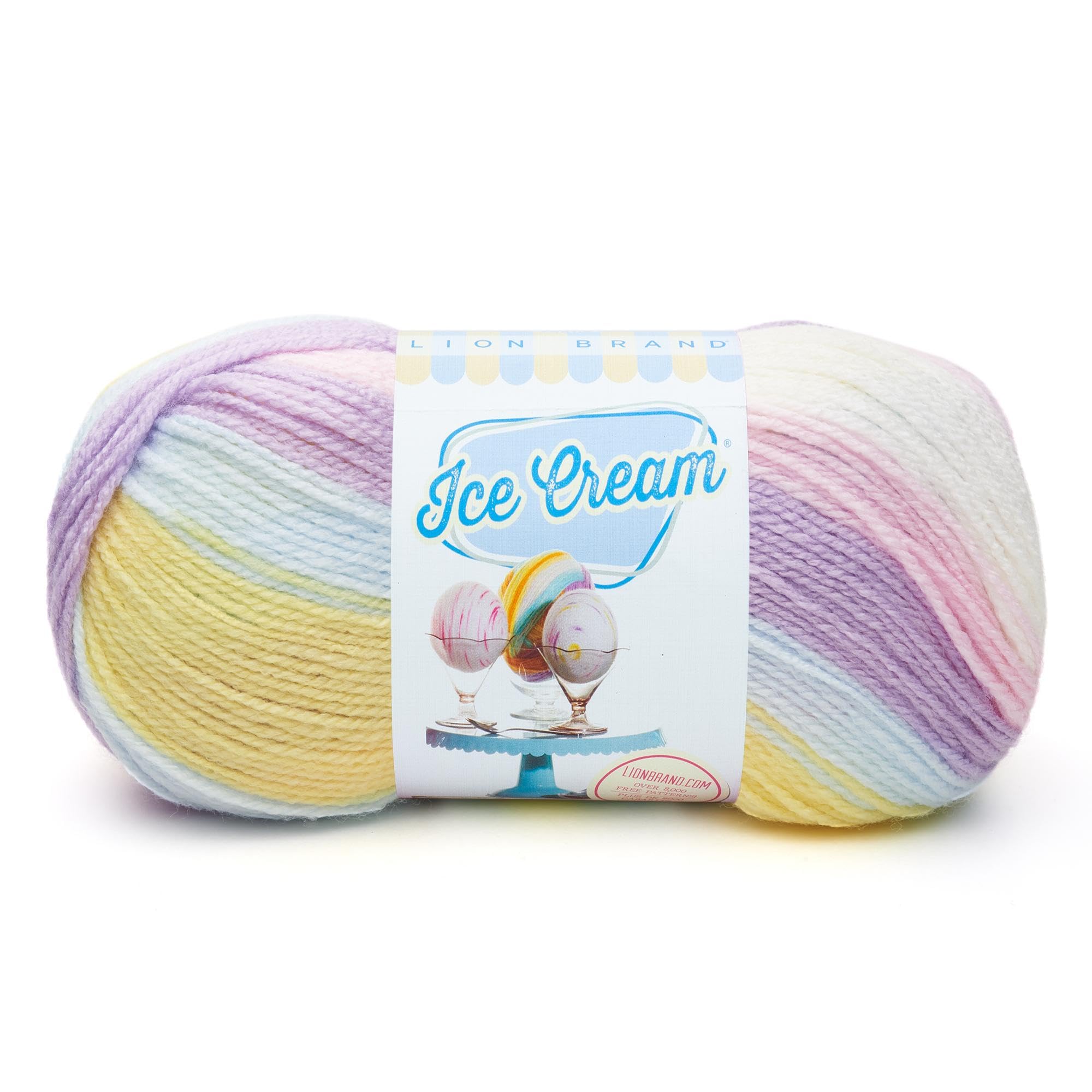 Lion Brand Yarn Cotton Candy Ice Cream Baby Yarn for Baby Clothes and Accessories